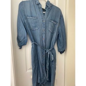 Jean Dress with pockets and tie belt